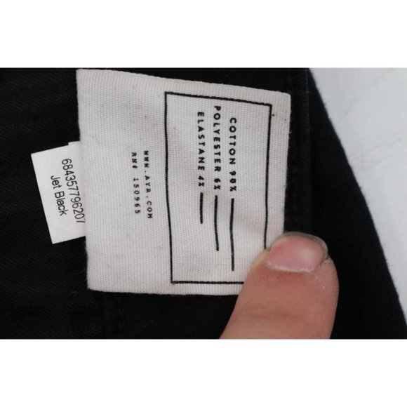 Ayr Jeans Womens 27 High Rise Skinny Jet Black Denim stretch pockets - Picture 11 of 12